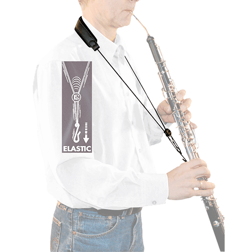 BG France Draagriem Engelse Hoorn Leer Elastic O33-E